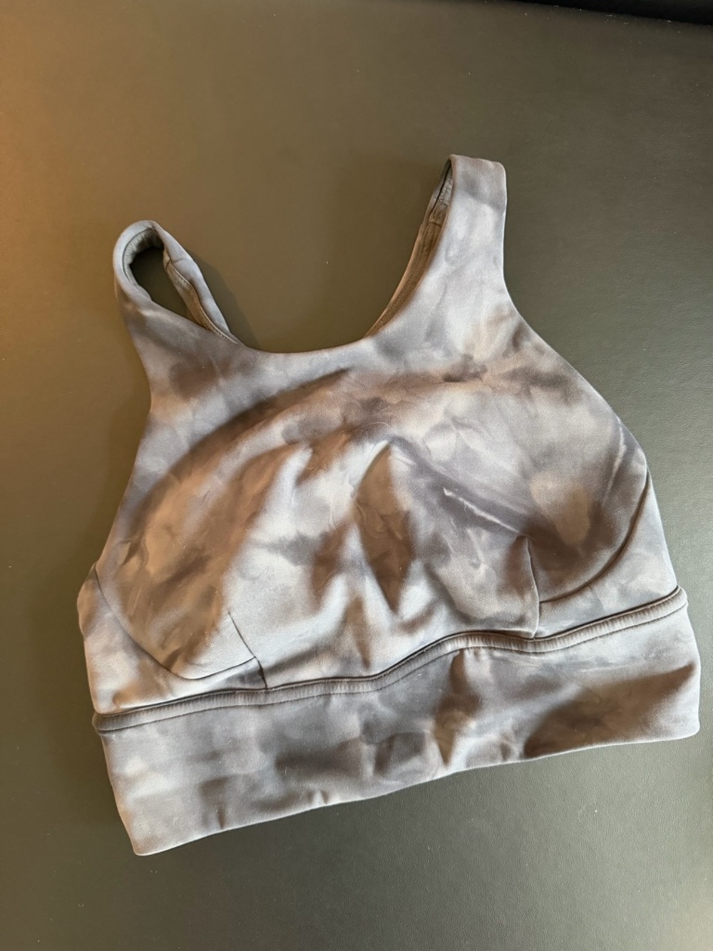 Lululemon Wunder Train Longline Bra Diamond Dye Pitch Grey Graphite Grey Size 6